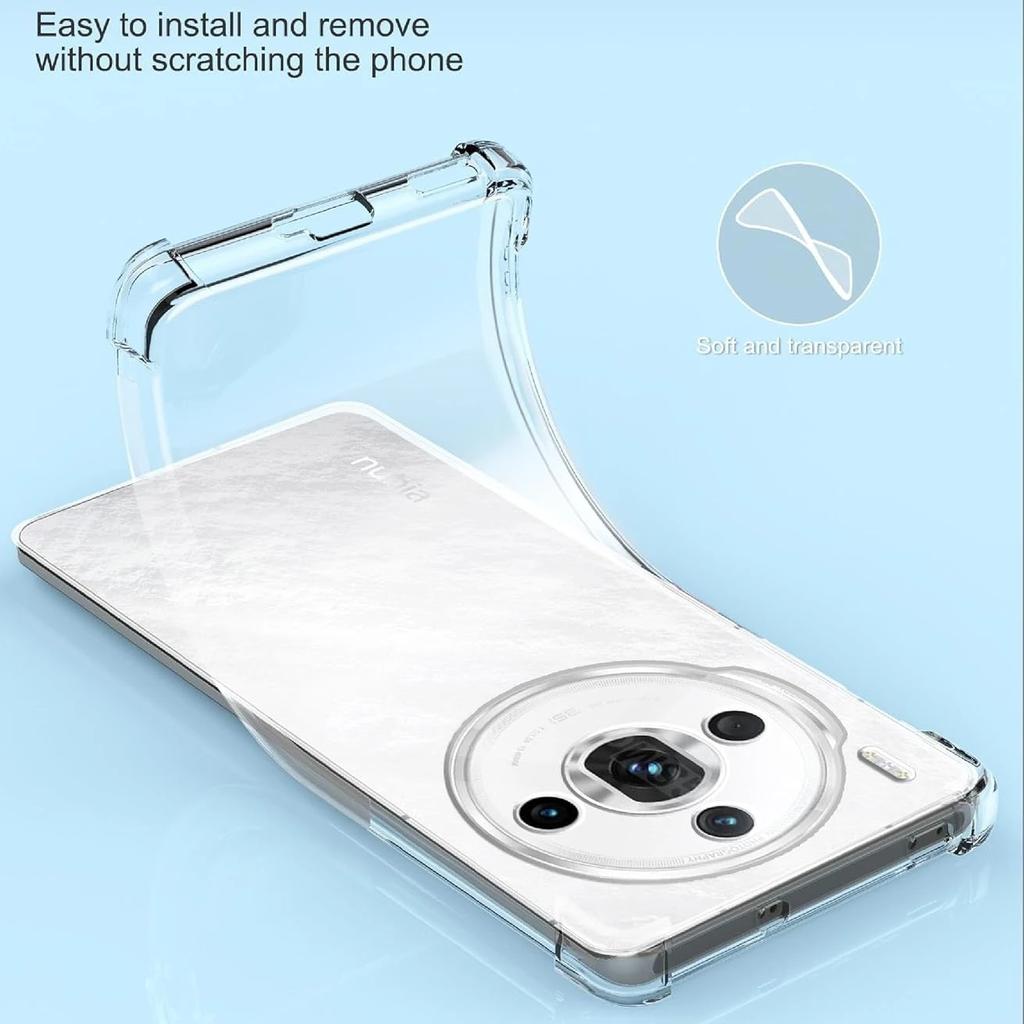 TPU Transparent Phone Shockproof Case for ZTE Nubia Z60S Pro Protective Cover Fundas Capa Coque