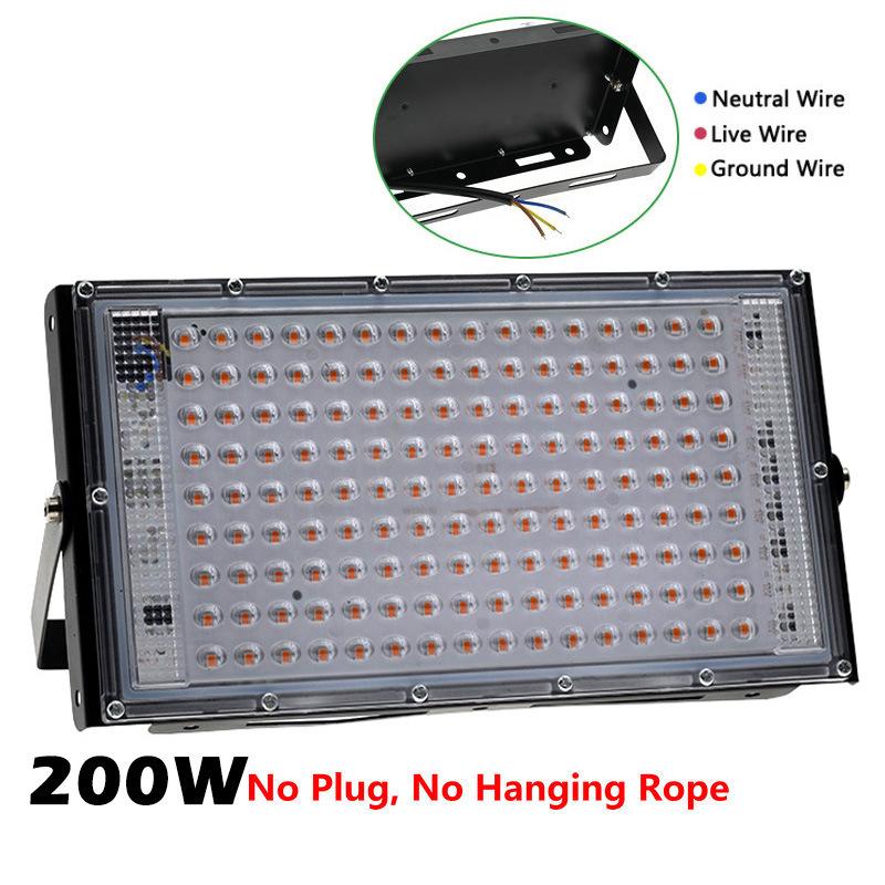 AC 220V Full Spectrum LED Grow Light Phyto Lamps 50W 100W 200W 300W With EU Plug For Greenhouse Hydroponic Plant Growth Lighting