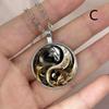 Yin Yang Dragon Keychain  Alloy Pendant Black And White Dragon Design Perfect For Bags Backpacks And Unique Gifts
