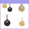 Cute Cookie-shaped Plush Coin Purse Neck Strap Bag For Girls