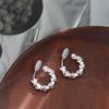 C-förmiger Kreis, gebrochene Silber-Ohrclips, Nischen-High-End-Gefühl für Frauen, keine Ohrstecker, einfacher und kalter Mückenstecher-Scheiben-Ohrclip
