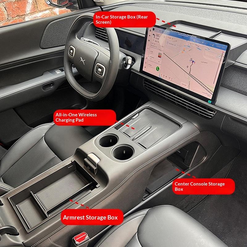 Fit For XPeng G6 2023-2025 Car Center Console Storage Box Armrest Organizer Screen Side Holder ETC Interior