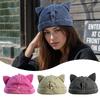 Sun protection Cat Ears Brimless Hat Water Washed Sun Hats Cute Beanie Hat