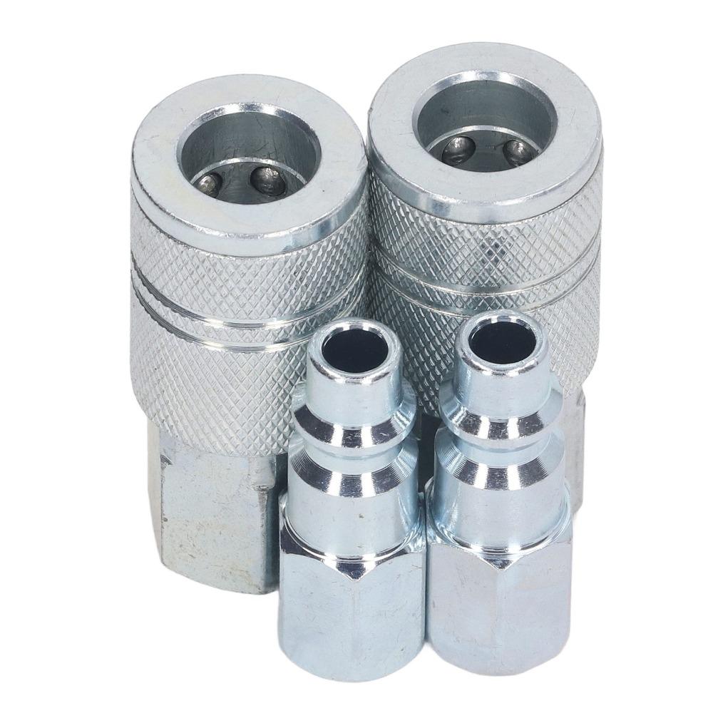 4PCS Steel Quick Connect Fittings Set Industrial and Automotive Air Tools