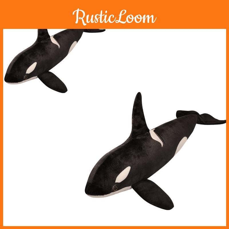 Realistic Killer Whale Plush Toy Soft And Cuddly Ocean Sea Life Stuffed Animal Pillow Doll