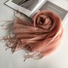 South Korea Dongdaemun Light Linen Scarf, Solid Color Sunscreen Scarf, Source
