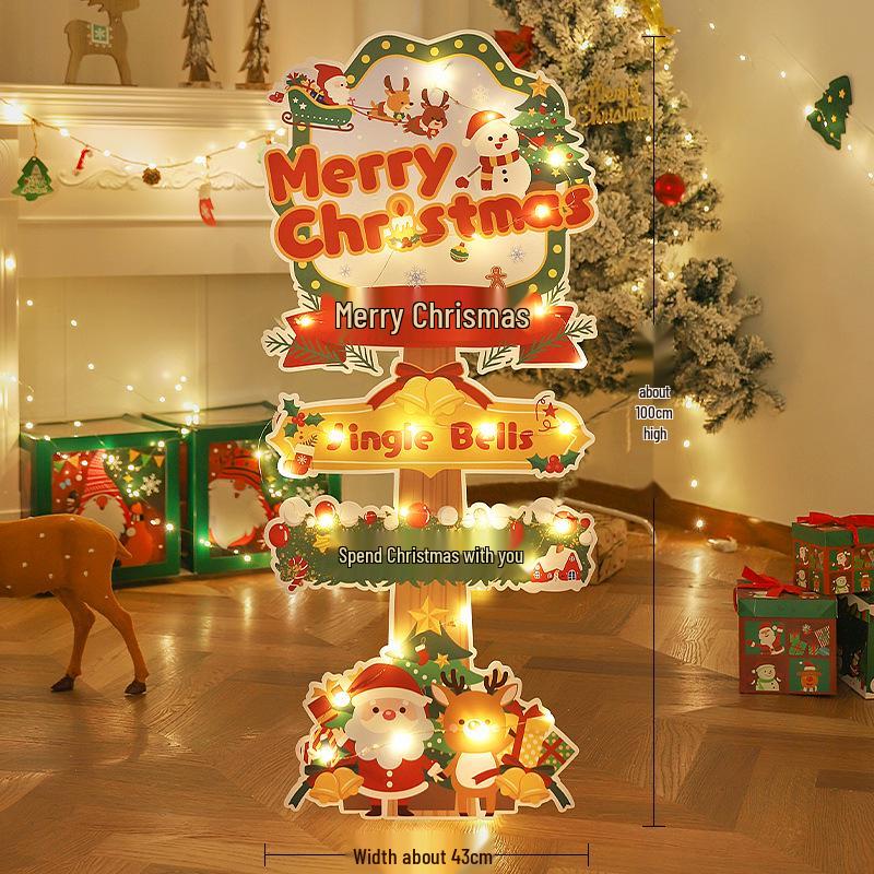 Ornamenti di Natale a Tema Babbo Natale: Set Scena Oggetto di Scena per Foto Vacanze all'Aperto