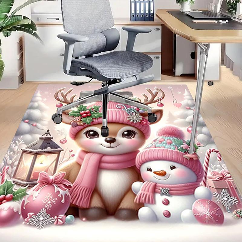 1PC Christmas, Deer Extra Large Non Slip Floor carpet, Office, family, Studio   Large Area Rug Indoor Rugs, Bold Statement Piece
