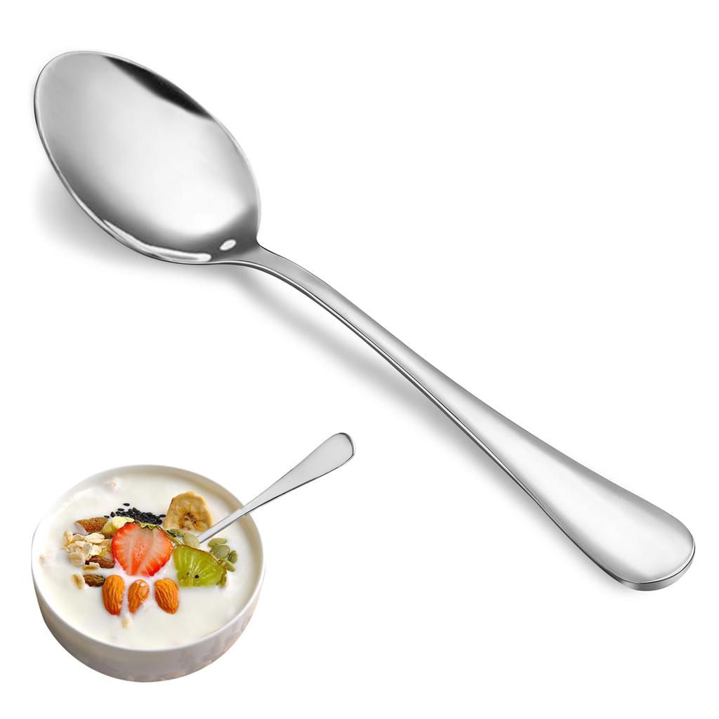 6PCS/set of 6.7-inch Teaspoons, Durable High-quality Food-grade Stainless Steel Teaspoons, Kitchen Dessert Teaspoon Set, Mirror Finish