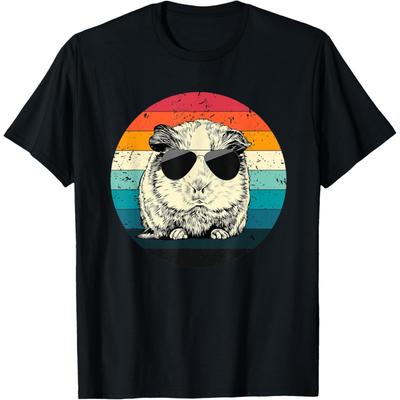 Retro Vintage Meerschweinchen mit Sonnenbrille Tierliebhaber T-Shirt