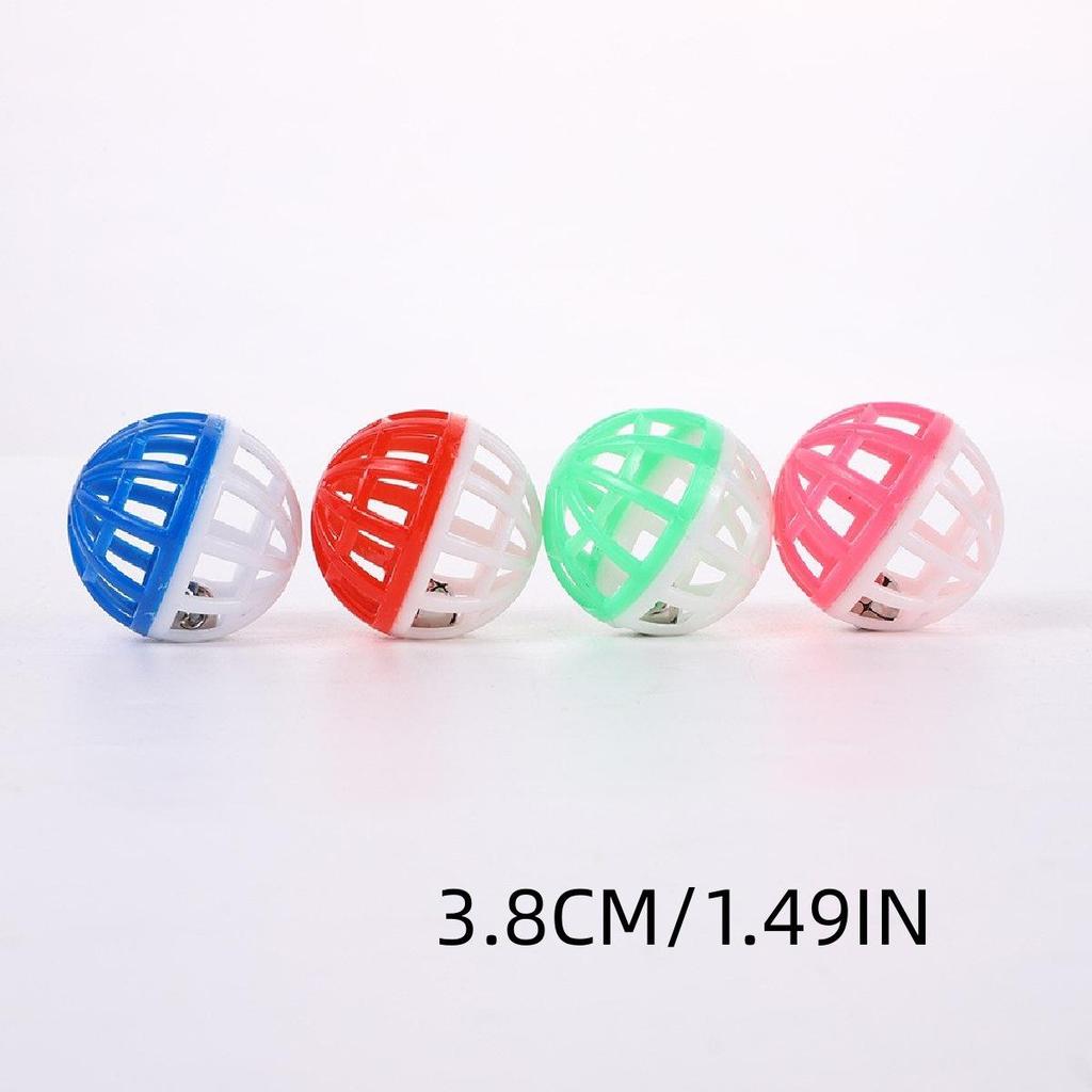 Colorful Sounding Cat Toy: Mesh Bell Ball for Self-Play and Biting