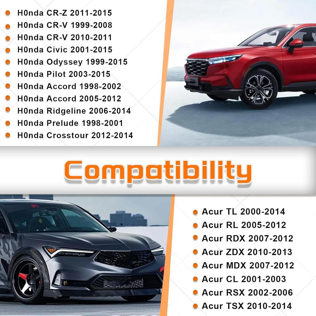 Brake Clutch Pedal Pad Cover 46545-S84-A81, Compatible With Honda Accord CR-V Civic, Rubber Pad Manual Replacement (Black)