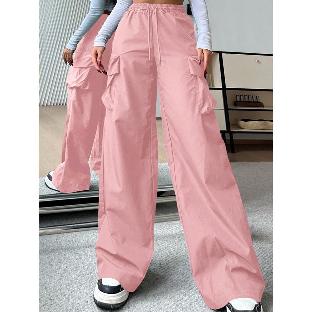 2025 Trendy Women's Workwear Casual Pants with Big Pockets - Loose, Versatile Long Style