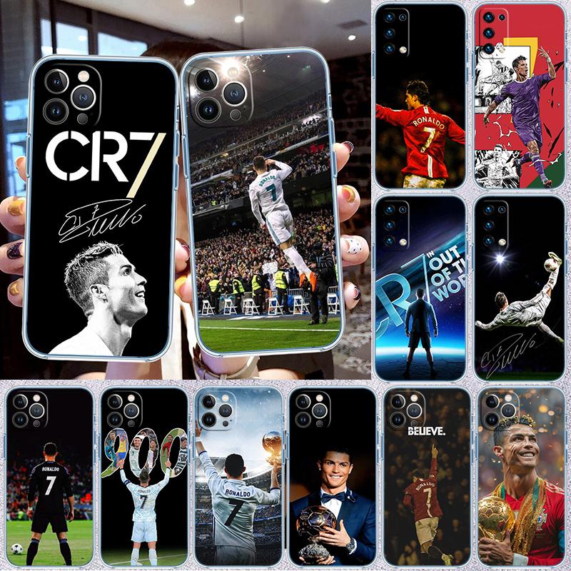C-Cr7 Transparent Phone Case for Motorola Moto G7 G8 G9 G84 G85 G73 G24 G15 Z2 Play Power Plus