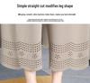 Summer Chiffon Wide-Leg Pants for Middle-Aged Women - Plus Size, Lightweight Nine-Point Style