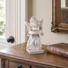 yangyizhi Little Angel Candle Holder, Resin Decorative Guardian Tea Light Retro Cherub Sculpture for Home Church Wedding Decor