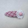 Korean Plaid Fabric Retro Kids' Flower Hair Clip