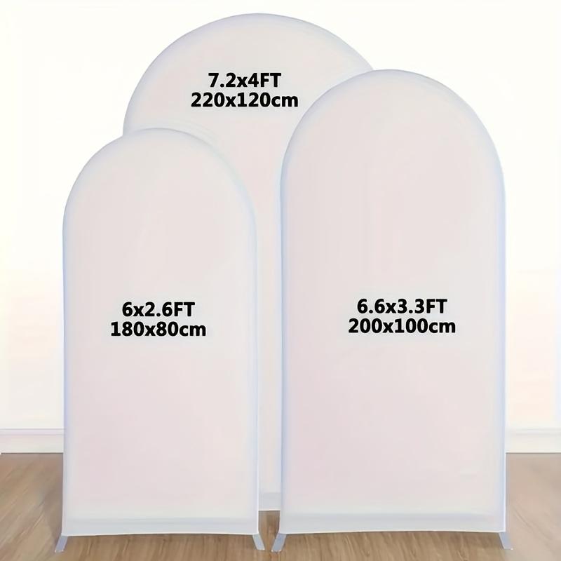 3pcs Wedding Arch Set Backdrop Cover with Elastic Fabric Dome Double-Sided Stretchable Thin Fabric Suitable for Wedding Showers