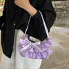 Banquet Graduati Ball Luxury Bow Pleated Large-capacity Handbag Clutch Bag Lipstick Wallet Phe Storage Bag Woman Bag Purse