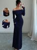 Spring 2025 Women's One-Shoulder Ruched Elegant Bodycon Evening Dress