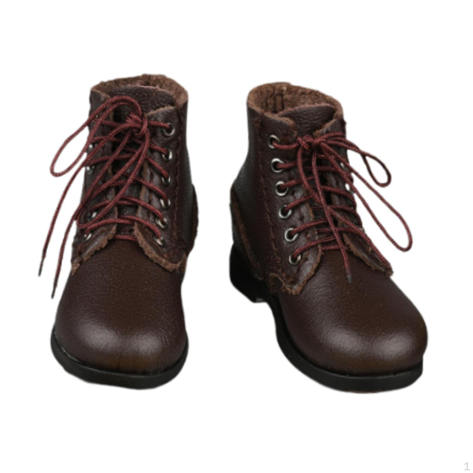 

1:6 масштабных мужских ботинок, ботильоны с круглым носком, имитация кожи, шнуровка, ботинки для 12 дюймов