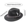 Soft Fedora Hat Solid Color Cashmere Felt Hat Ethnic Style Jazz Hat