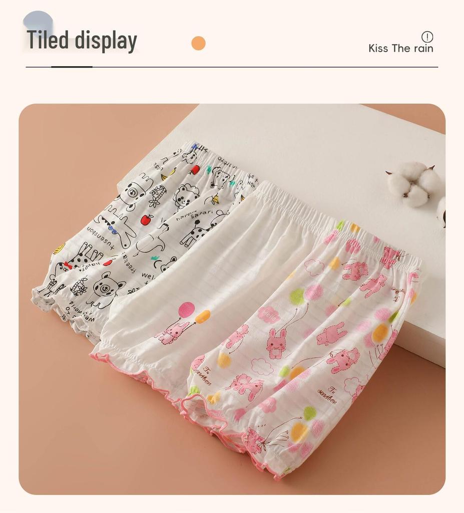 Sommer-Laternen-Shorts-Pyjama für Mädchen - Lockerer Schnitt