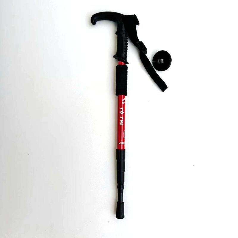 Ultra-Light Titanium Alloy Hiking Cane Anti-Slip Mountain Climbing Stick Outdoor Travel Walking Stick Shock Absorption System 7