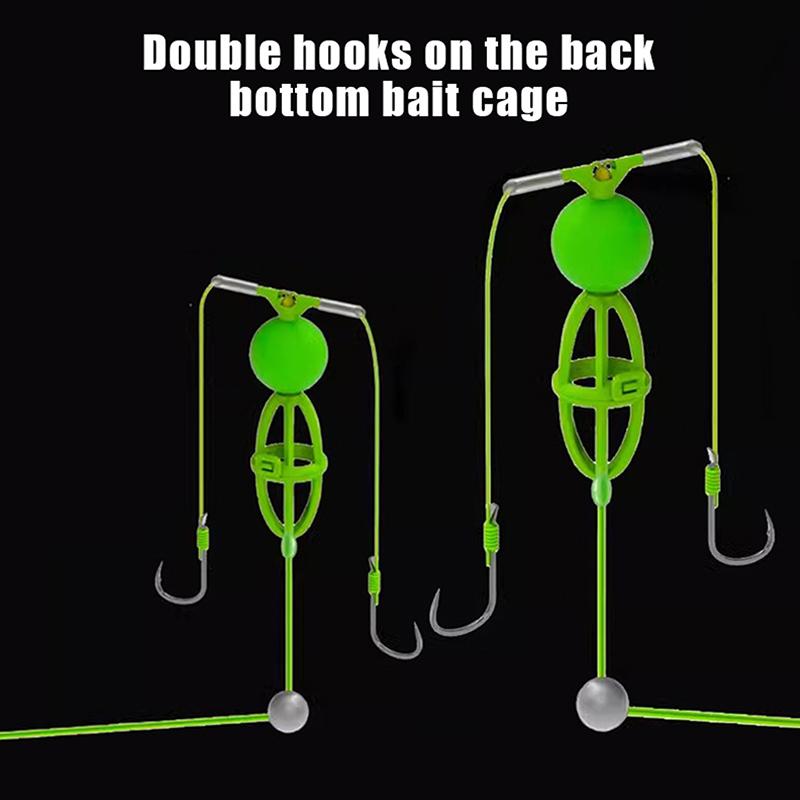 1 Stück Grundangelköderkorb Doppelhaken für Pulverköder Granulat Mais Regenwürmer Angelzubehör Zubehör