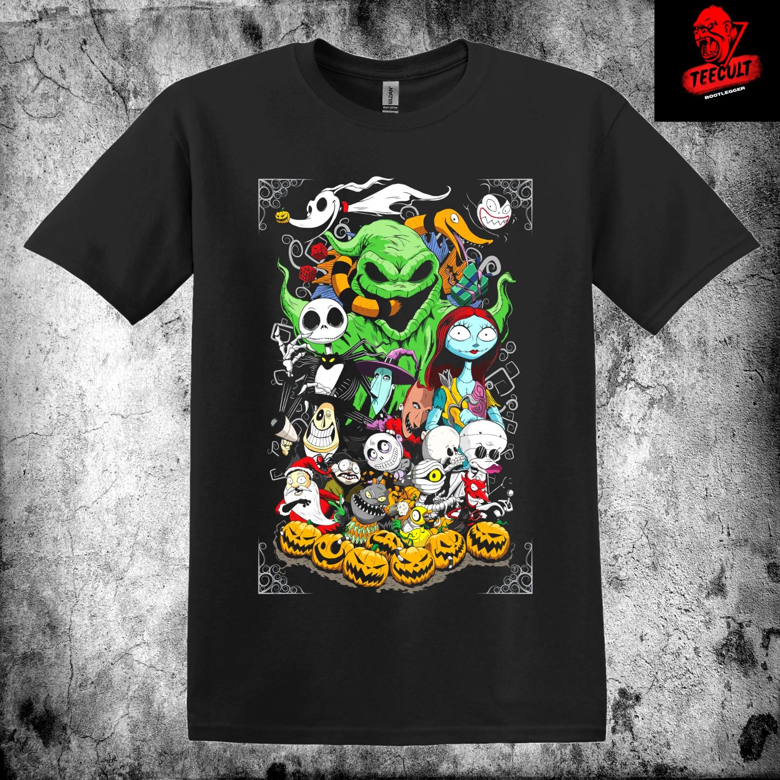 Men s and Women s T-shirts Jack Skellington  Nightmare Before Christmas  Halloween Unisex L