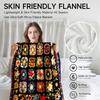 1 Piece Floral Pattern Flannel Blanket, Colorful, Soft, Suitable for Sofa, Bed, Office, All-season Use.
