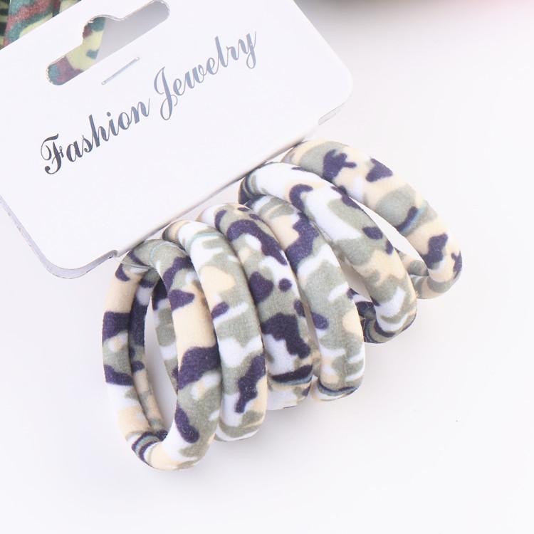6Pcs/Set High Elasticity Printed Scrunchie Women Girls Children Elastic Hair Rubber Bands Accessories Tie Hair Rope Ring Holder