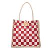 Summer Small Fresh Linen Handheld Bento Bag Female Versatile Hand Carry Linen Bag