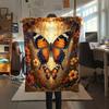1 Stück 3D-Schmetterlingsdruck Flanelldecke, Hohe Qualität für alle Jahreszeiten, Heimdekoration, Wärme und Komfort, Perfekt für Weihnachtsgeschenke