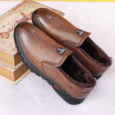Heren winter nieuwe zachte leren Doudou schoenen business casual heren leren schoenen instappers