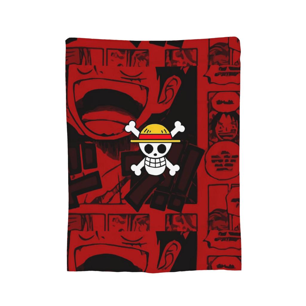 Luffy Roronoa Zoro Blanket Anime Wool Novelty Warm Throw Blankets for Home Restaurant Autumn/Winter,