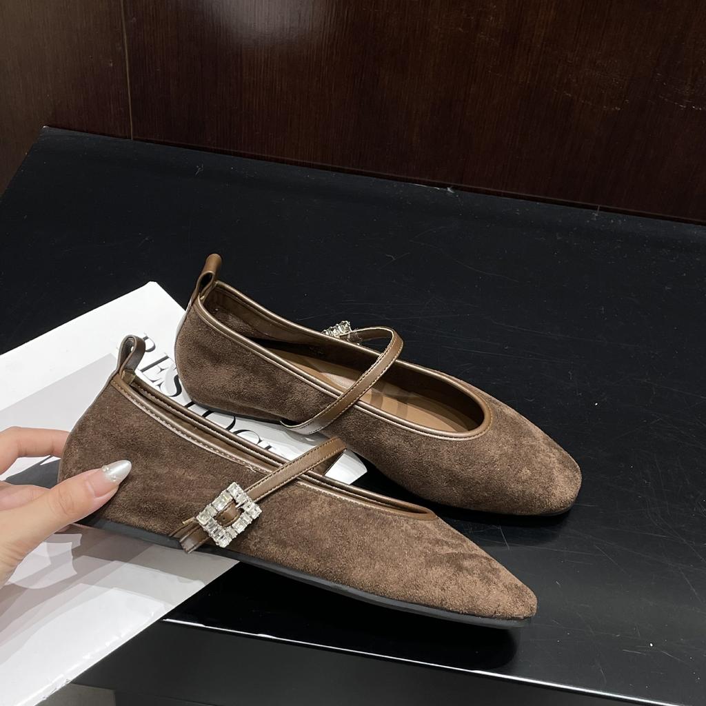 Spring New Brand Women Flats Round Toe Shallow Slip on Ladies Casual Ballet Shoes Soft Leather Eelgant Dress Shoes