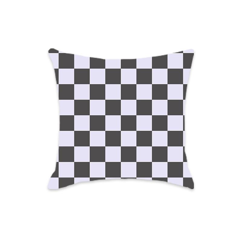New Checkered Geometric Colorful Sofa Home Pillow Cover Sofa Bedside Home Chessboard Pillow Cushion Cover