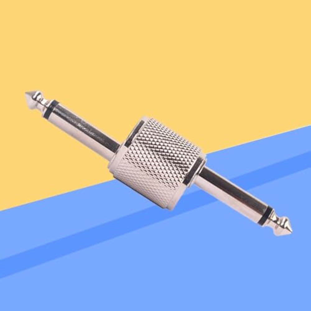 NUOLUX Guitar Pedal Effect Plug Coupling Connector, 3.43 Inch, Silver, Compact Design, Compatible...