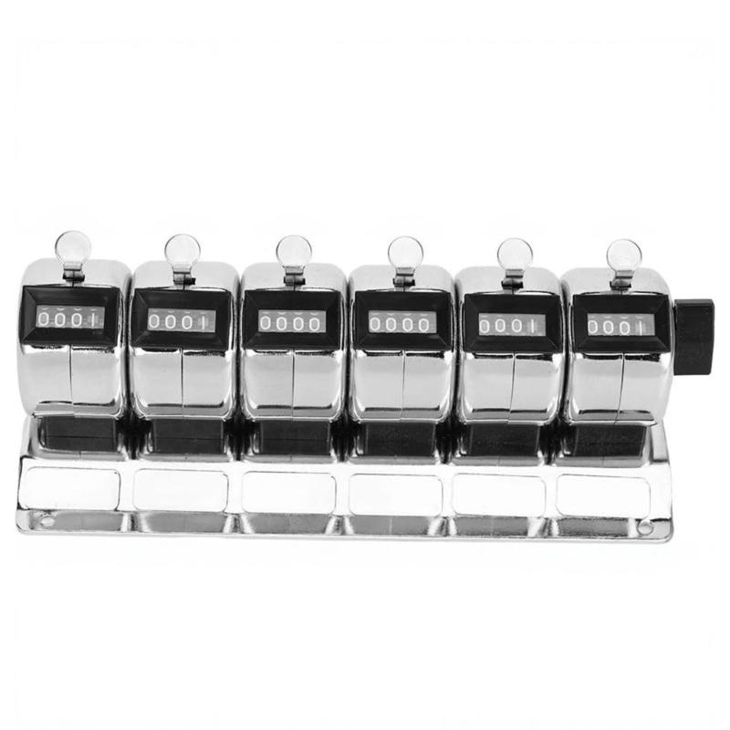 6 Unit 4Digit Mechanical Counter With Stainless Steel Body For Precise Industrial Or Outdoor Counting