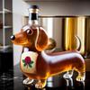 New Funny Dachshund Dog Whiskey Bottle Decanter Transparent Wine Container Sealed Wine Jar For Housewarming Gifts