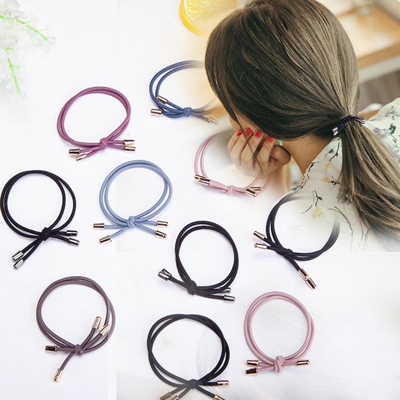 Korean 3-in-1 Beaded Hair Ring & Headband