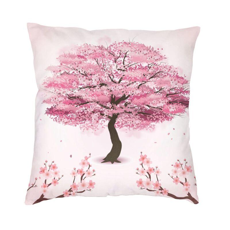 Watercolor Sakura Cherry Blossoms Pillow Case 40X40Cm Home Decoration Japanese Floral Modern Cushion Cover Car Pillowcase