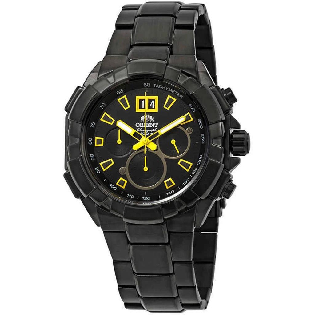 Orient Enterprise Chronograph Black Dial Watch FTV0007B Men's