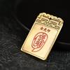 Auspicious Words Idle Golden Seal Daoist Ritual Tool Cinnabar Brass Craft Pendant Ancient Solid Square Plaque