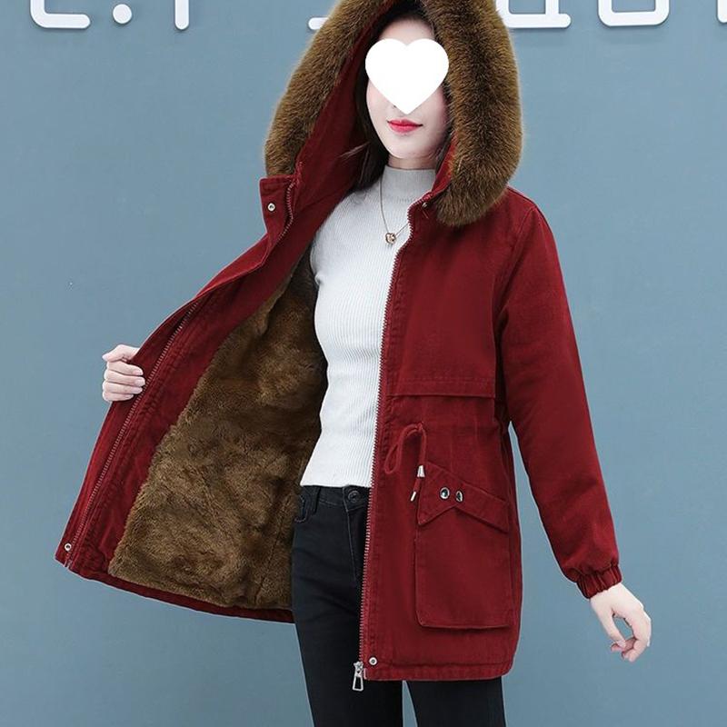 Padded Jacket Women's Short Winter Velvet Lamb Velvet Thickened Jackets