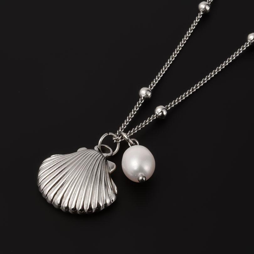 Fashion Sea Necklace Stainless Steel Shell Tortoise Seahorse Pendant Necklaces For Women Men Adjustable Bead Chain On The Neck