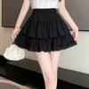 Women's High Waist White Pleated Ballet Skirt with Slimming Design - Sweet Summer Bud Shorts Style