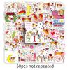 50 COCO Sauce Cute Girl Cartoon Stickers for Decoration and Journaling