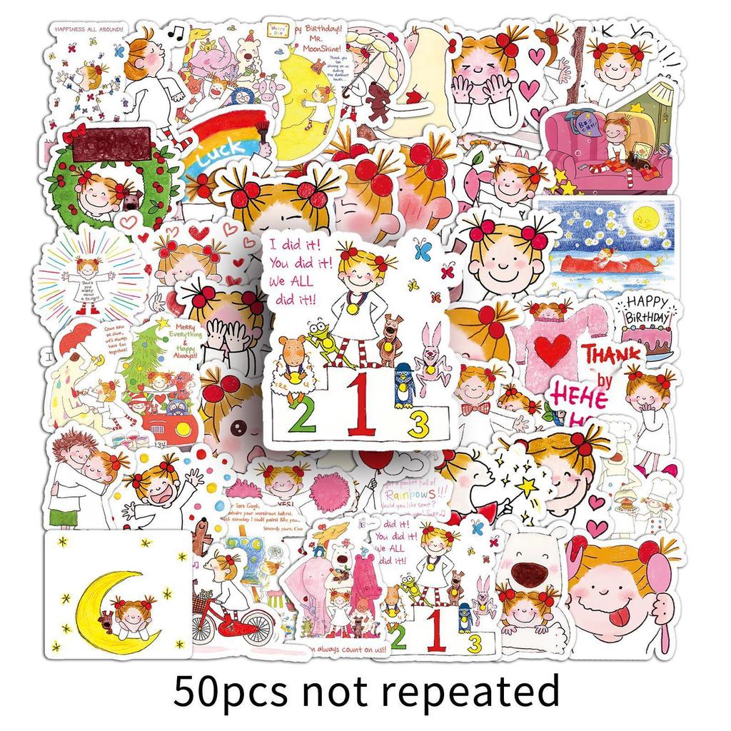 50 COCO Sauce Cute Girl Cartoon Stickers for Decoration and Journaling